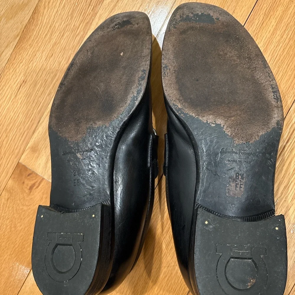 Men's Black Leather Loafers - Picture 5 of 7